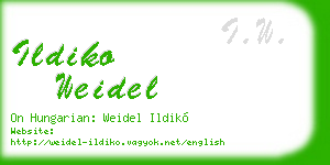 ildiko weidel business card